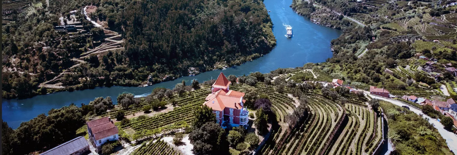 AmaWaterways Douro River cruise ship sailing through Portugal’s Douro Valley